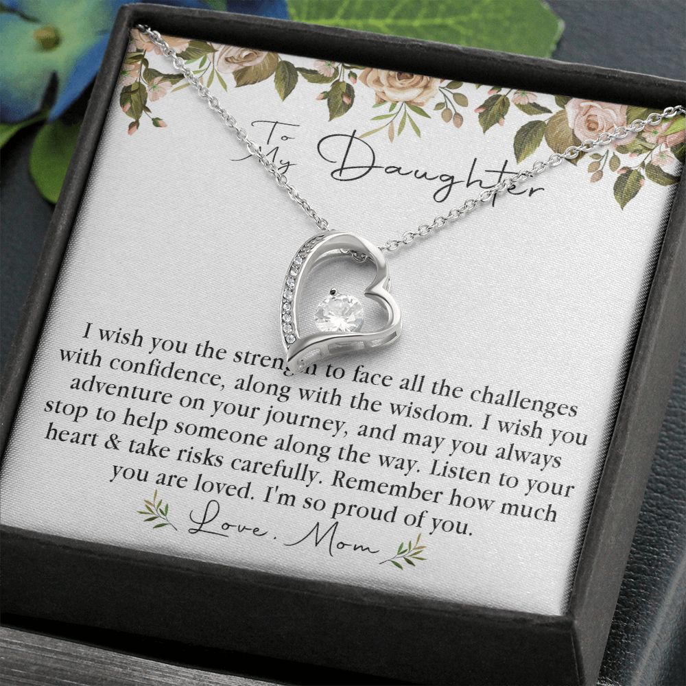 152C Necklace To My Daughter, Daughter Necklace Birthday Gift from Mom, Proud of You
