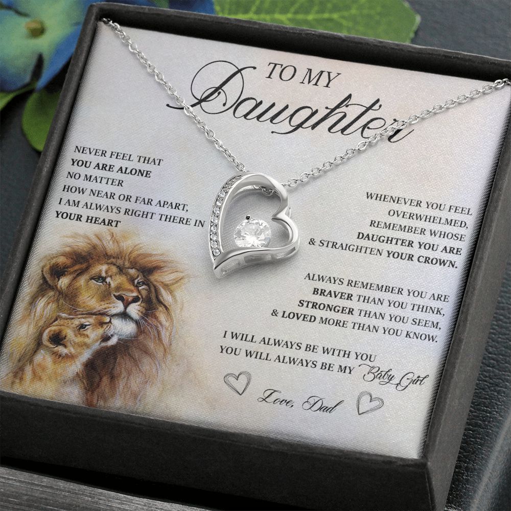 583C Birthday Gifts For Daughter From Dad, Daughter Necklace From Dad, To My Daughter