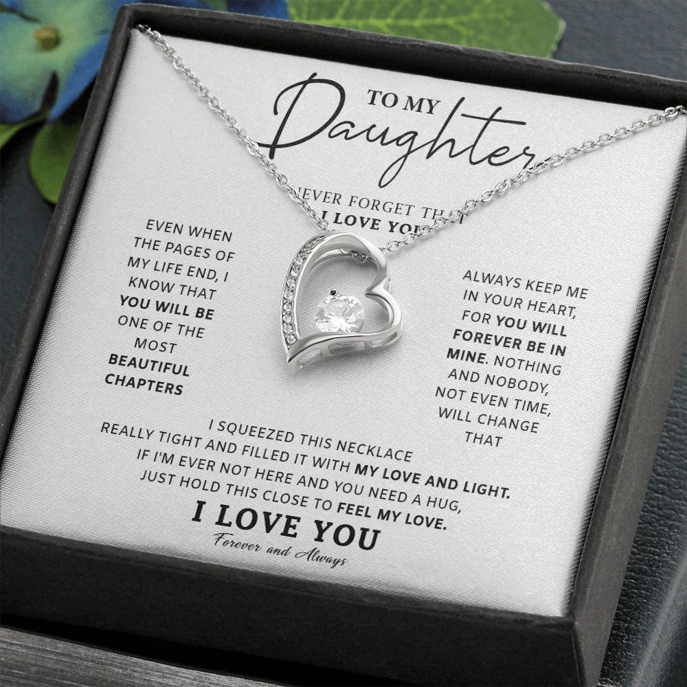 532C To My Daughter Love Necklace, Birthday Gift For Daughter, Daughter Necklace