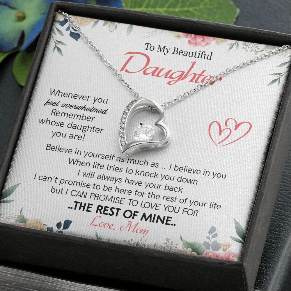 426C To My Beautiful Daughter Necklace From Mom On Graduation, Birthday, Holiday