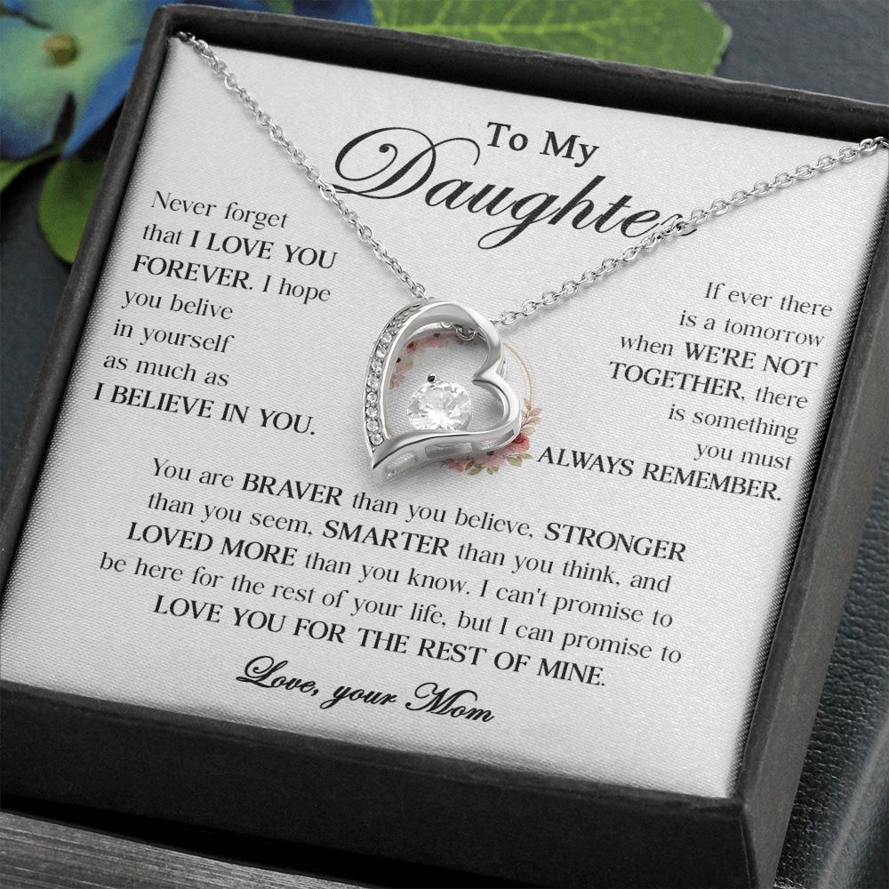 456C To My Daughter Necklace, Gift From Mom For Daughter, Gift Birthday, Christmas