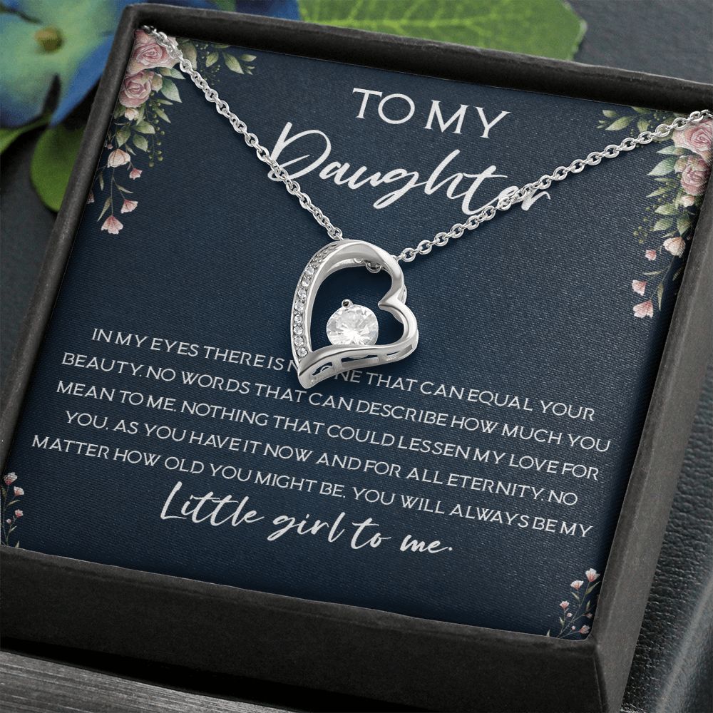 35C To My Daughter Necklace Gift Birthday, Little Girl To Me, Necklace Daughter