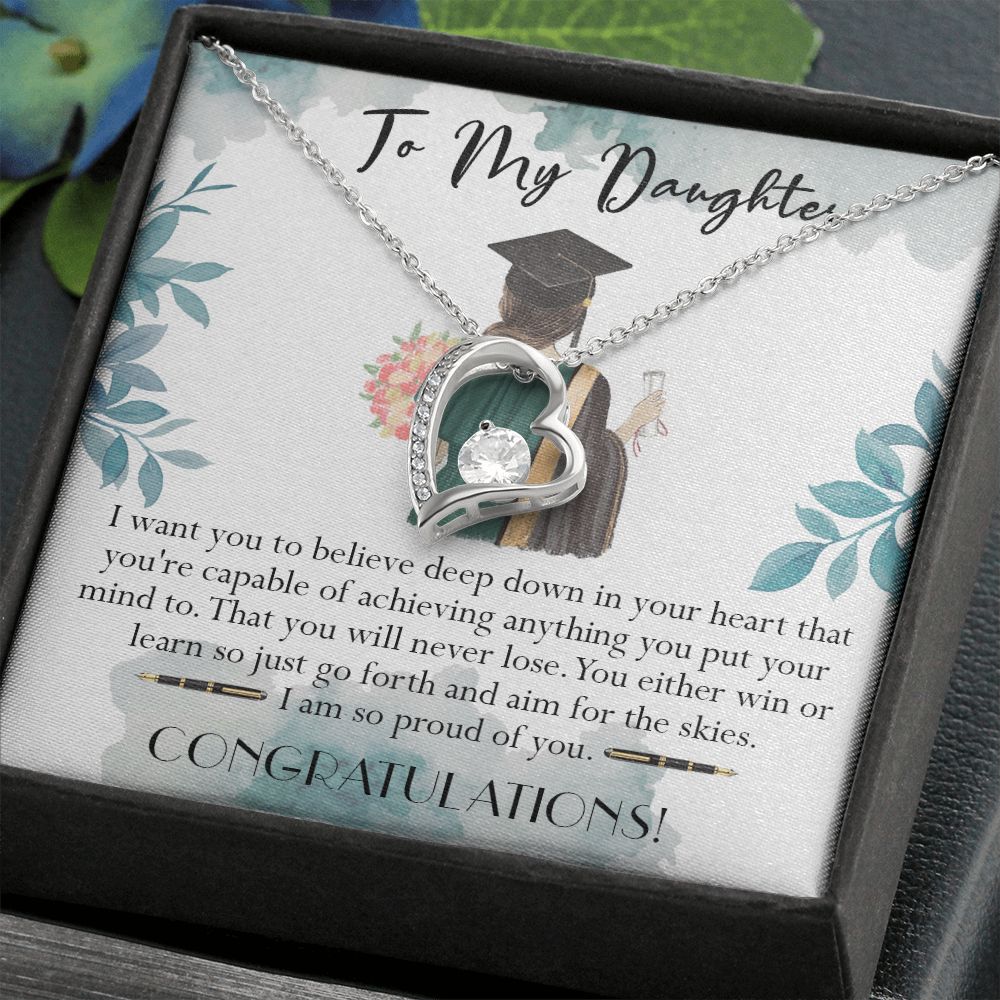 405C To My Daughter Necklace, Congratulations Gift 2022, Graduation Necklace Daughter