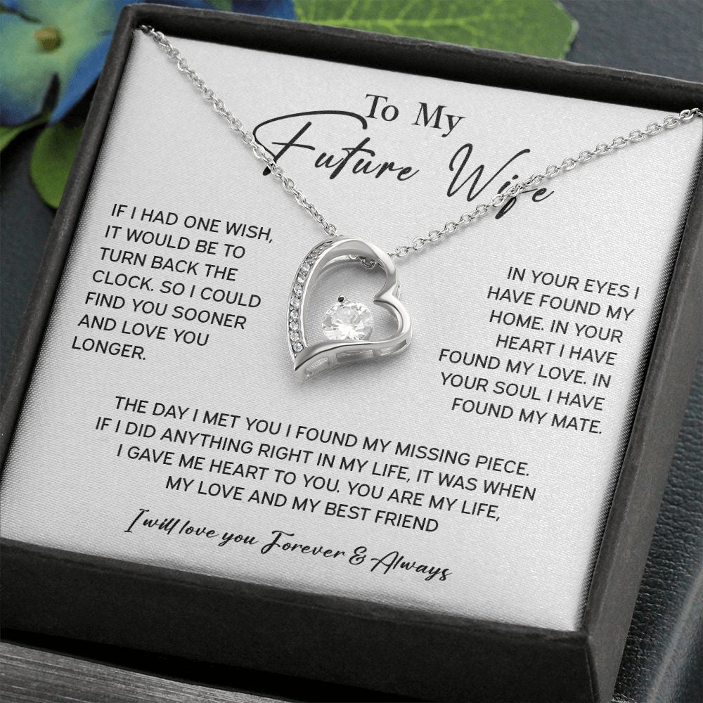 720C To My Future Wife Necklace, Valentine Day Gift For Her, Love Knot Birthday Gifts