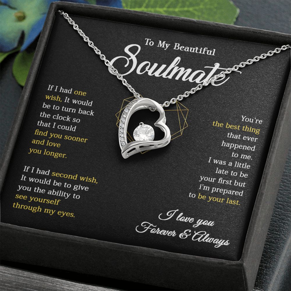 617C To My Soulmate Necklace, Gift For Wife Girlfriend From Husband, Valentines Gift