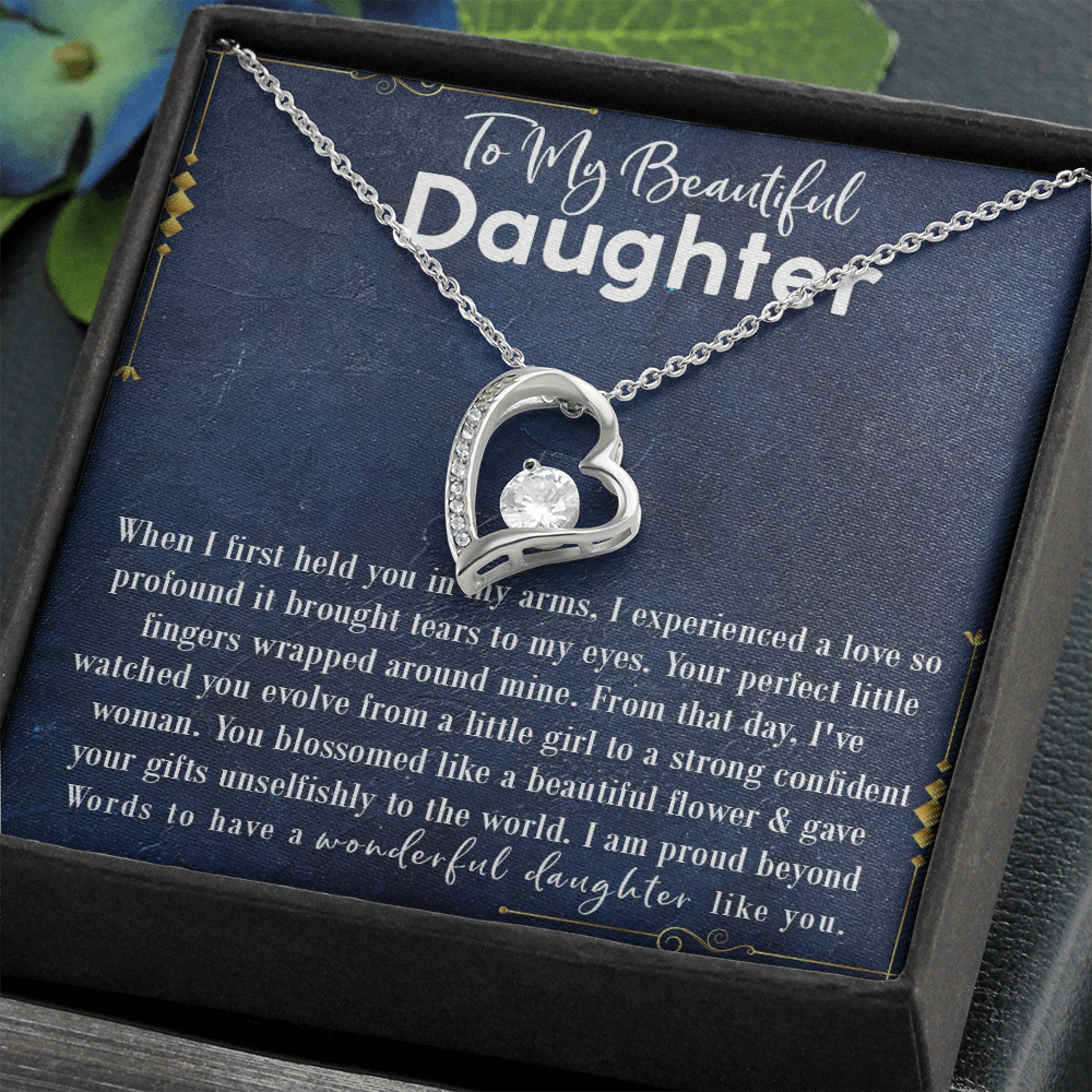 9C To My Beautiful Daughter Love Gift Luxury Alluring Beauty Necklace For Daughter