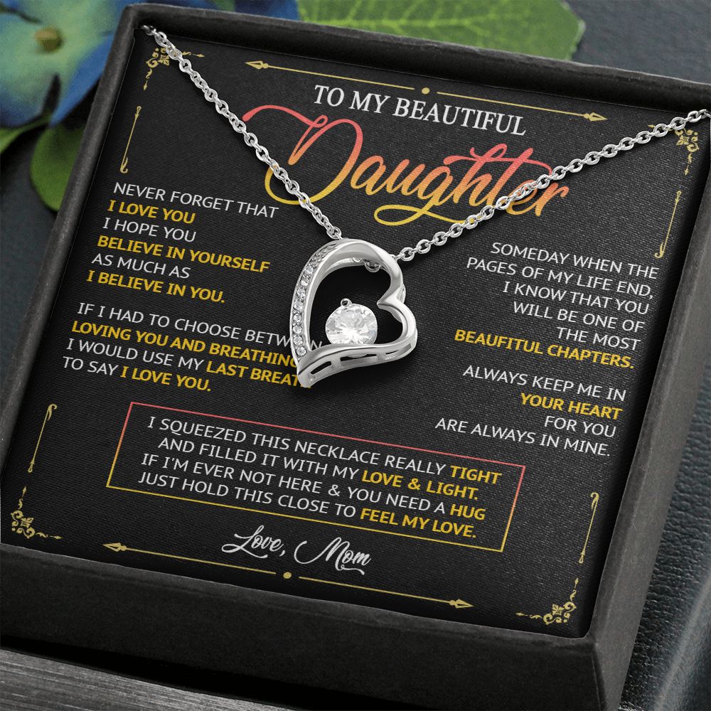 482C To My Daughter Necklace, Birthday Gift For Daughter From Mom, Women Jewelry Gift