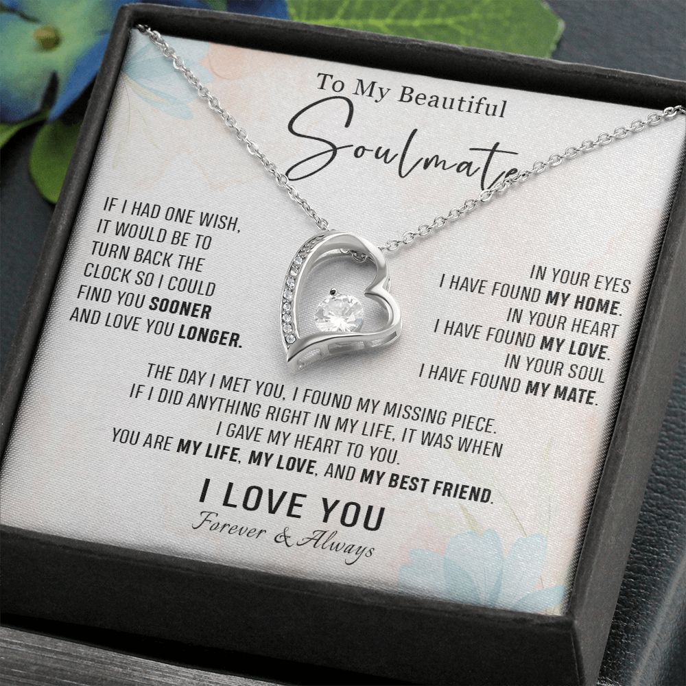 562C To my Soulmate Necklace, Birthday Gifts for Her, Love Gifts for Wife Girlfriend