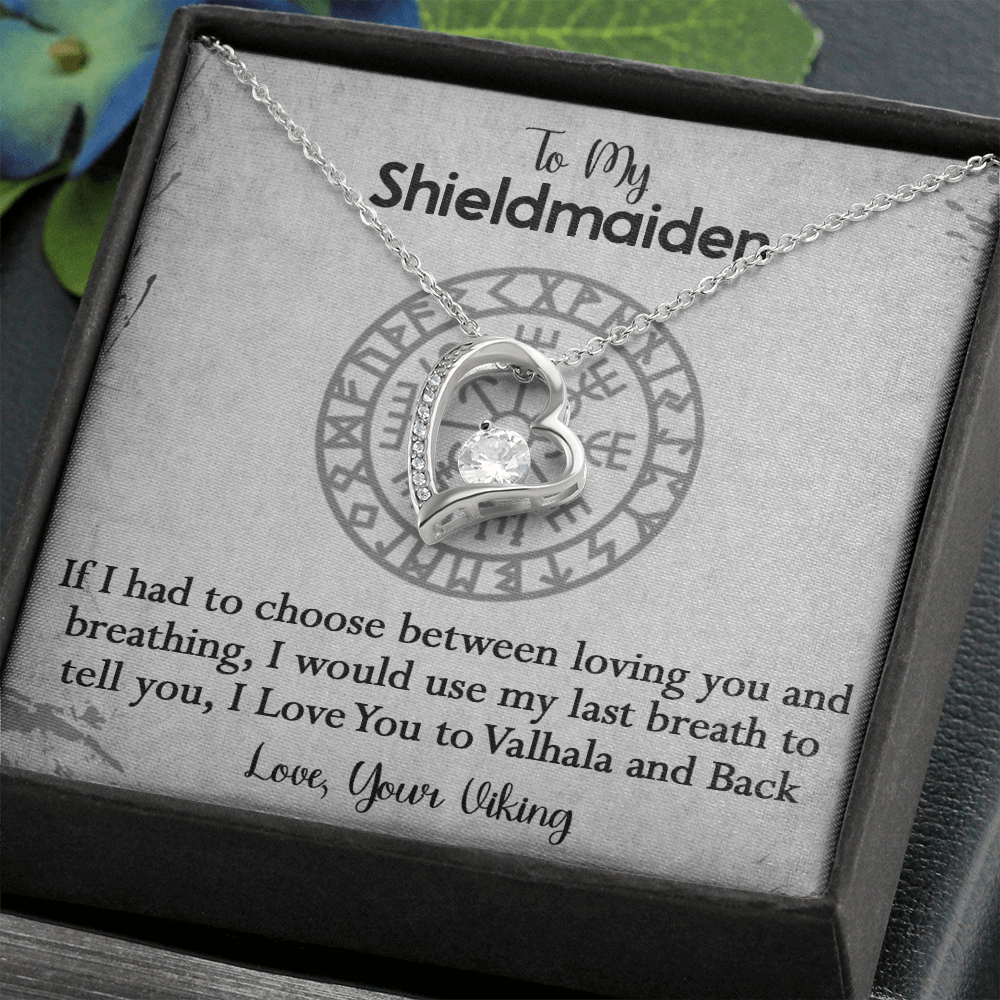 157C To My Shieldmaiden Necklace, Gift for Her, Necklace Viking, I Love You Always