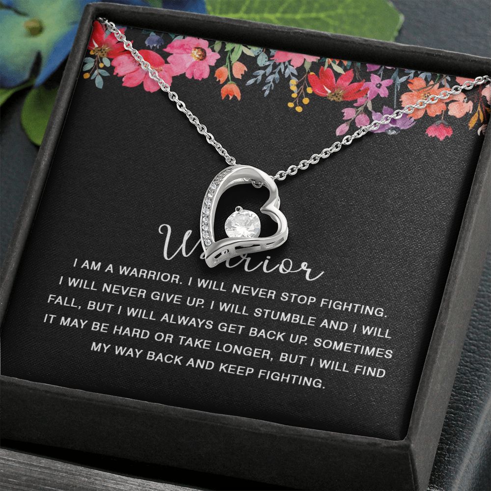 422C Warrior Necklace, I am Warrior, I Will Never Stop Fighting, Gift Birthday