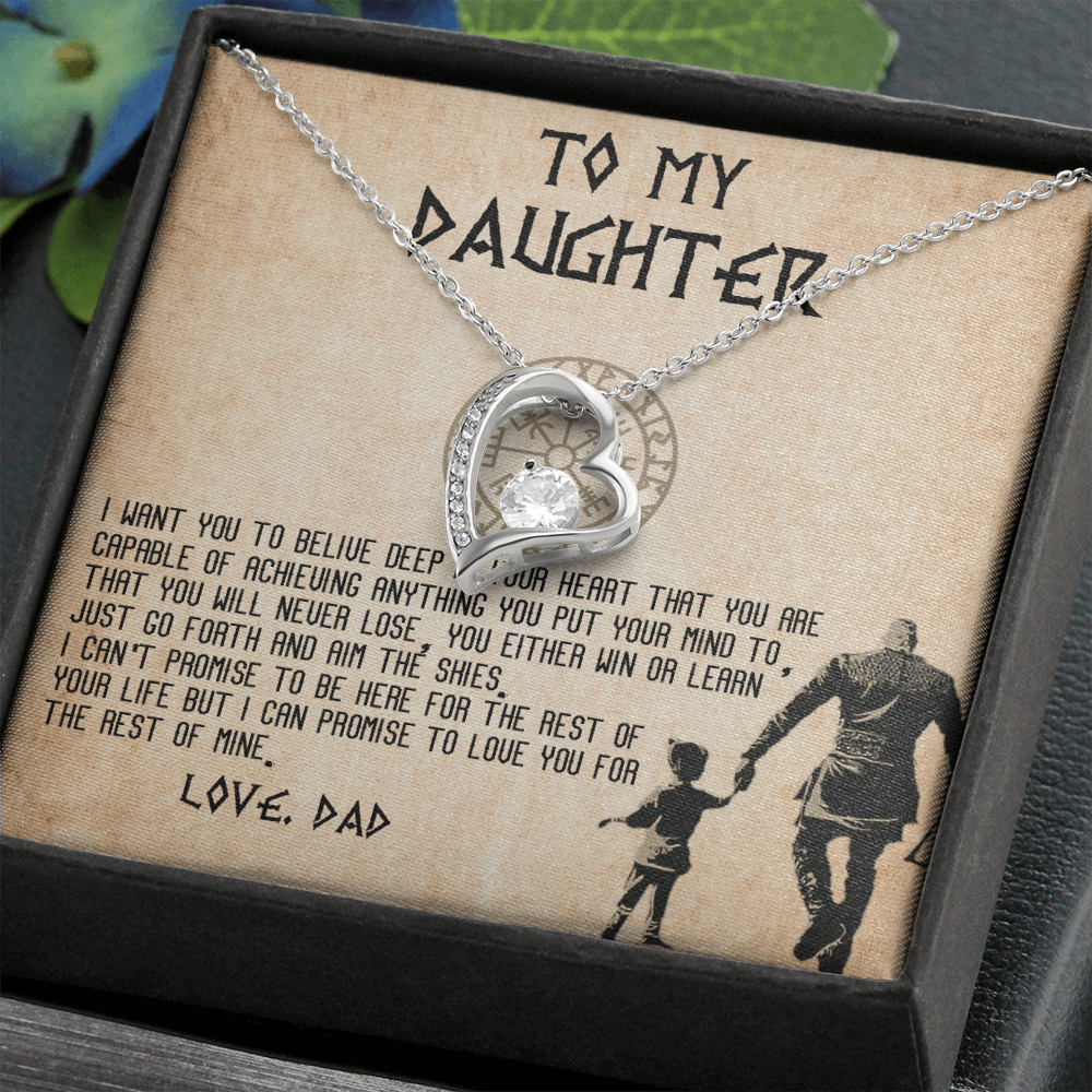 13C To my Daughter Necklace, Viking Dad Gift for Daughter, Daughter Birthday Gifts