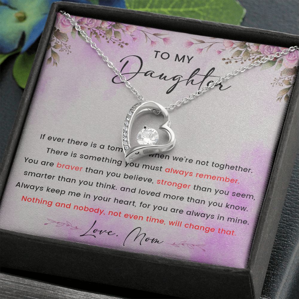58C To My Daughter Necklace, Love Knot Necklace, Daughter Necklace From Mom