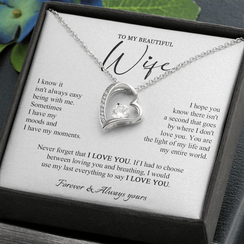 558C Beautiful Wife Necklace, Gift for Wife Necklace from Husband, Wife Birthday Gift