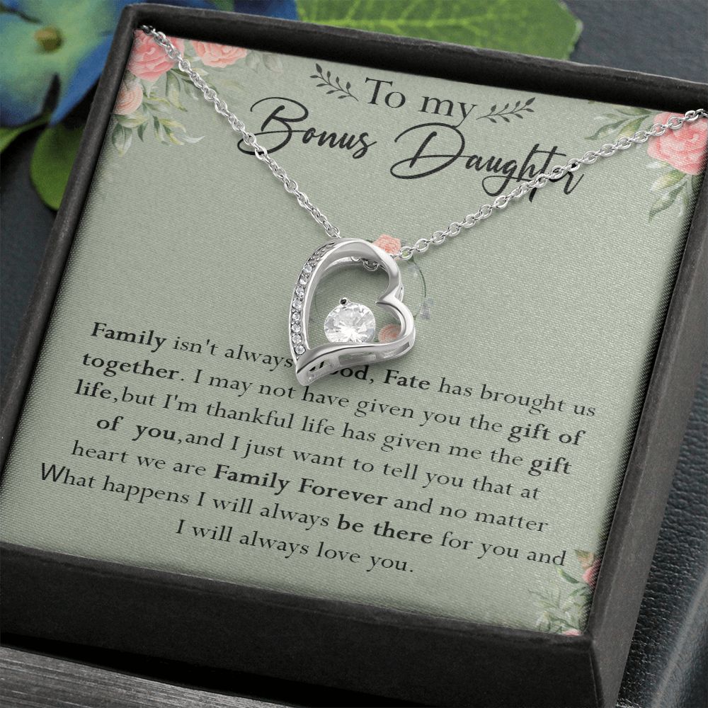 52C To my Bonus Daughter Necklace, Bonus Daughter, Step Daughter Gift, Gift Birthday