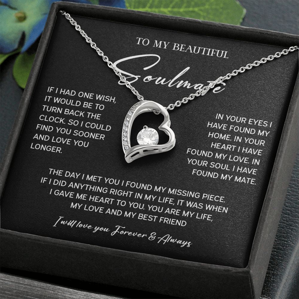 442C To My Soulmate Necklace, Xmas Birthday Gift For Wife Girlfriend From Husband