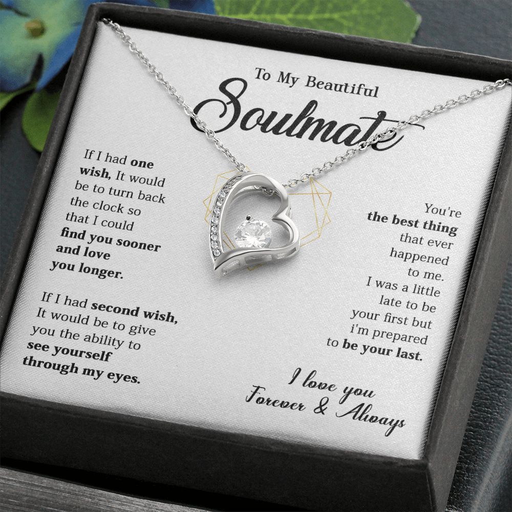 618C To My Soulmate Necklace, Xmas Gift For Wife Girlfriend From Husband, Birthday