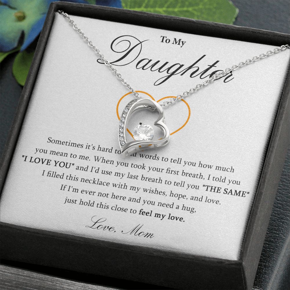 572C To My Daughter Necklace, Daughter Birthday Gift, Love Gift For Daughter From Mom