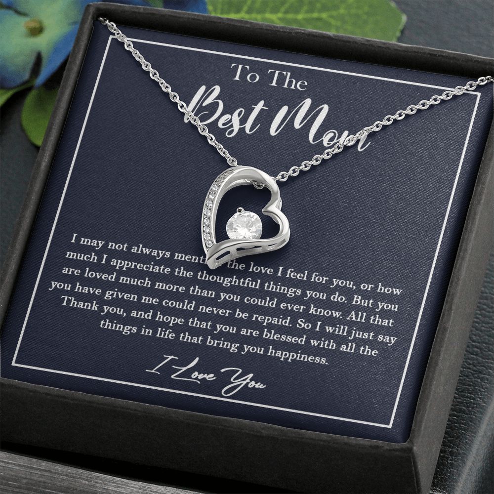 436C To My Best Mom Necklace, Gift For Mom from Son or Daughter, Birthday Xmas Gift