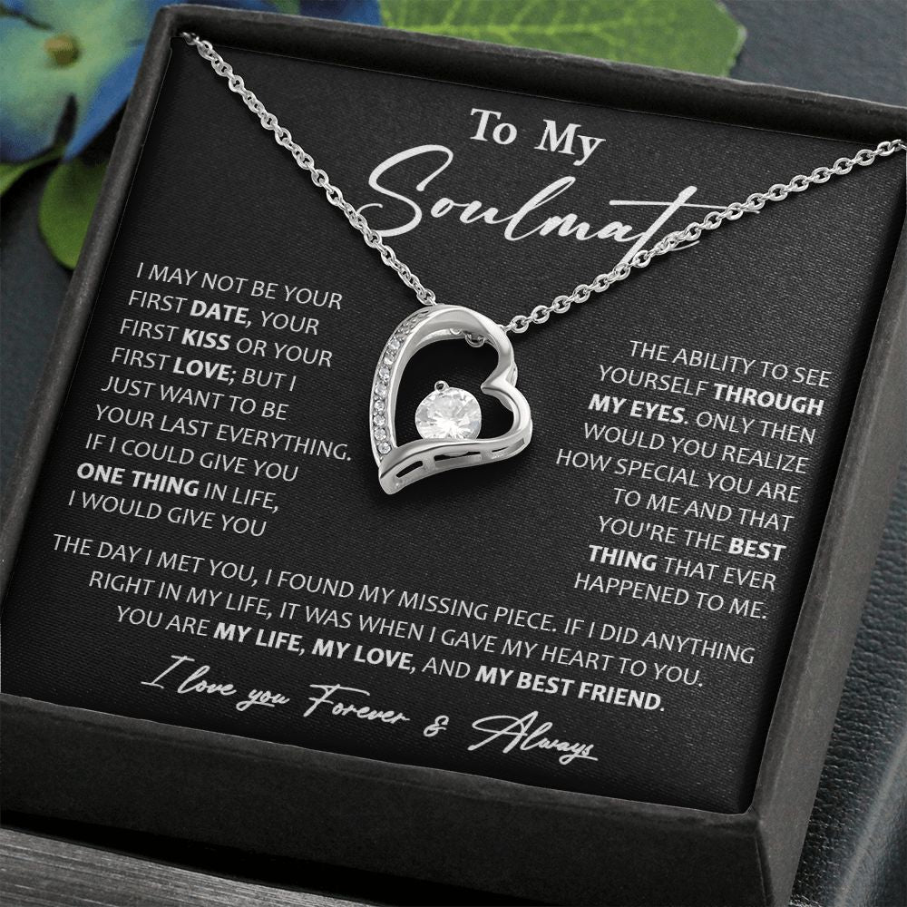 460c To My Soulmate Necklace, Christmas, Valentine Gift For Her, Gift For Soulmate
