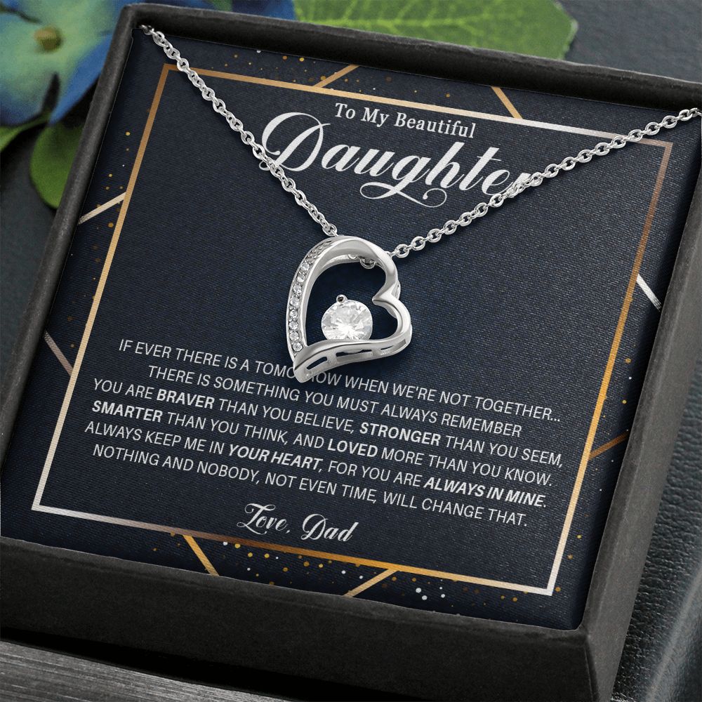 536C Gift For Daughter From Dad, To My Daughter Necklace, Birthday Gifts for Daughter