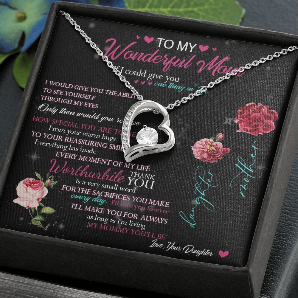 429C To My Beautiful Mom Necklace Mothers Day Gift From Daughter, Gift Birthday For Mom