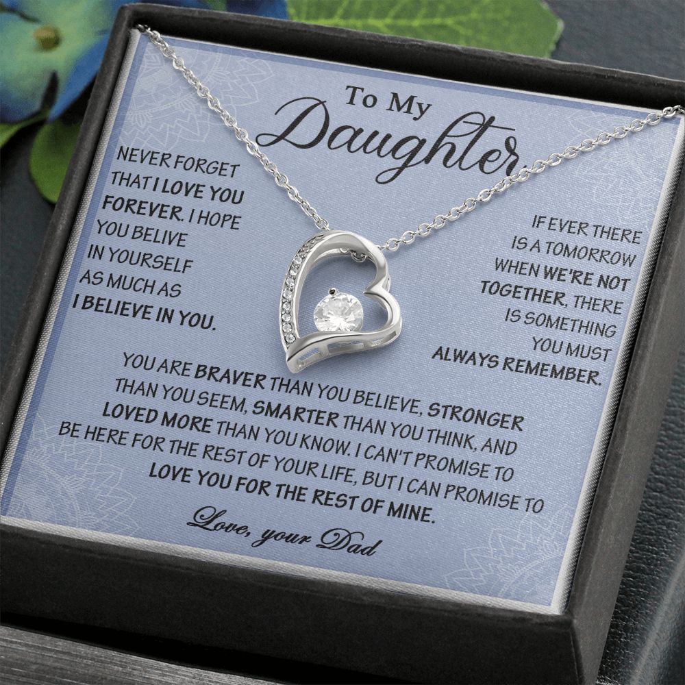 455C To My Daughter Necklace, Daughter Father Necklace, Daughter Gift From Dad
