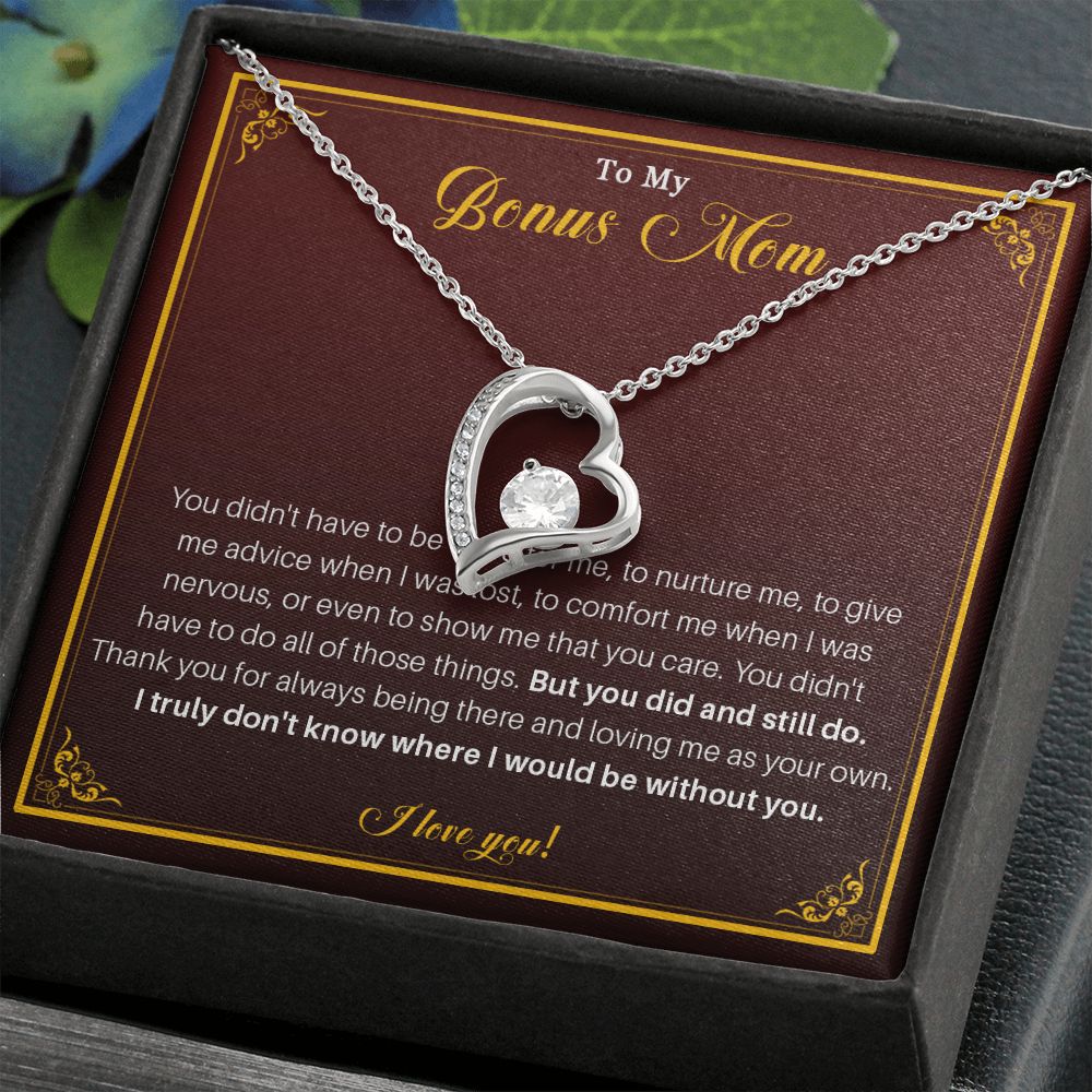540C Necklace for Bonus Mom from Daughter / Son, Step Mom Gift, To My Bonus Mom Gifts