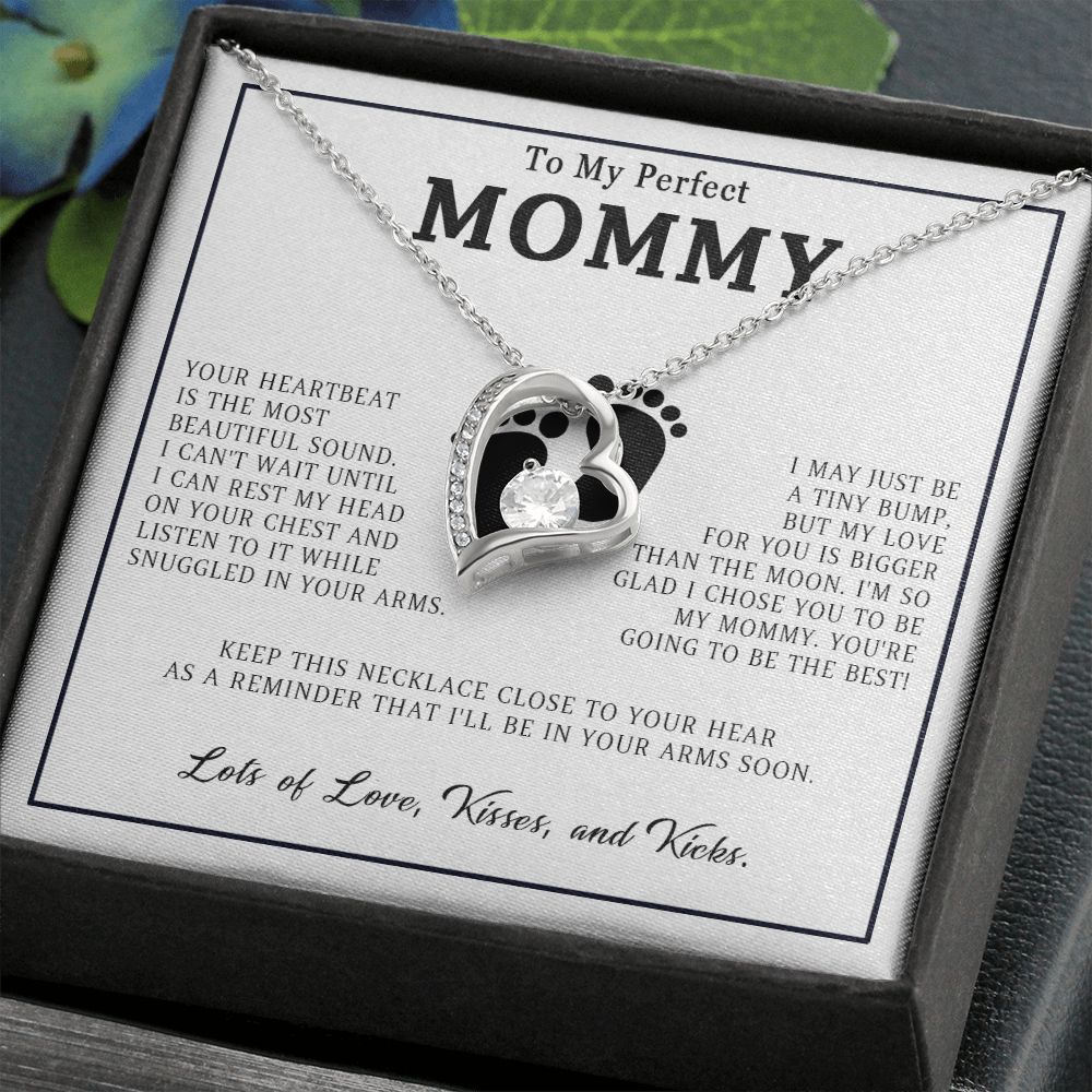 579C New Mom Necklace, Gift from Baby Bump, Baby Shower Party Gifts, Mother Necklace