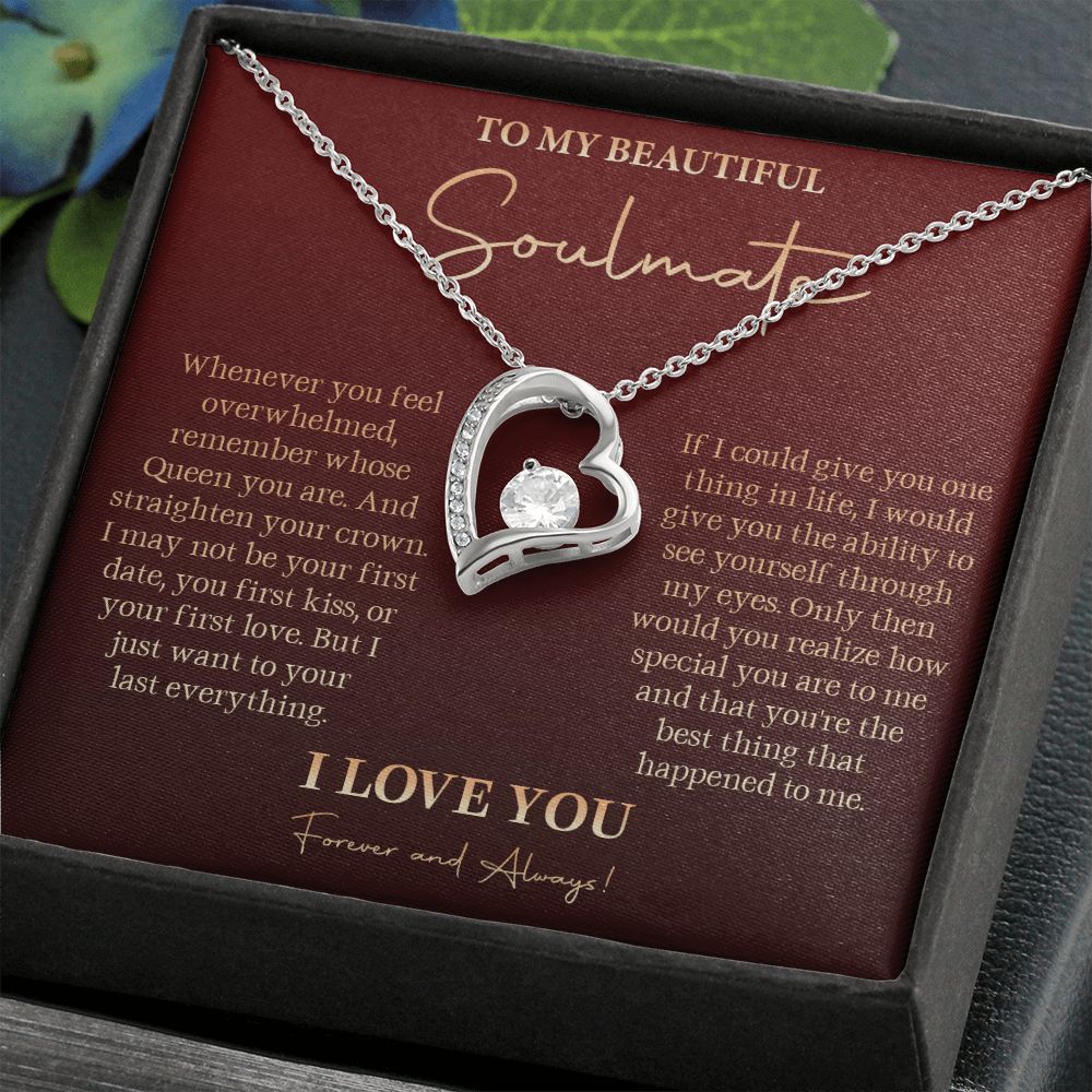 581C To My Soulmate Necklace, Gift For Girlfriend Wife, Birthday Gift, Love Necklace