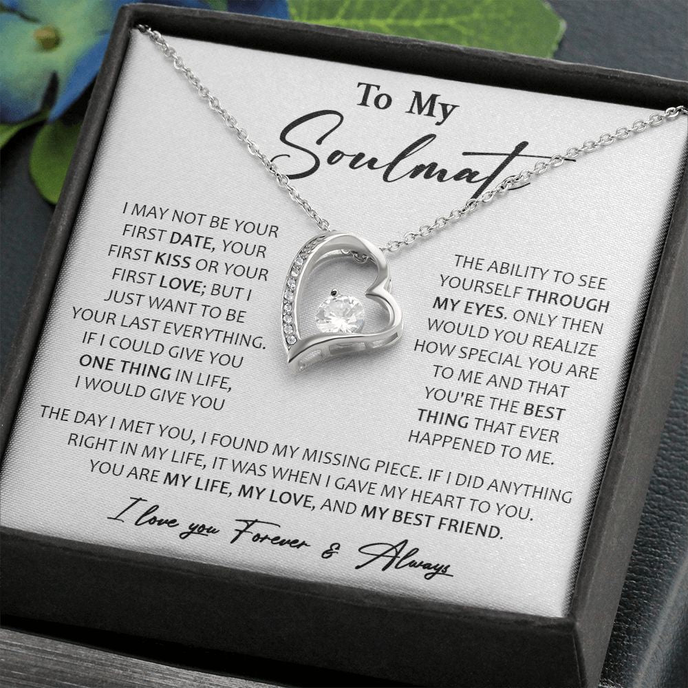 457C To My Soulmate Necklace, Birthday, Xmas Gift For Wife, Girlfriend From Husband