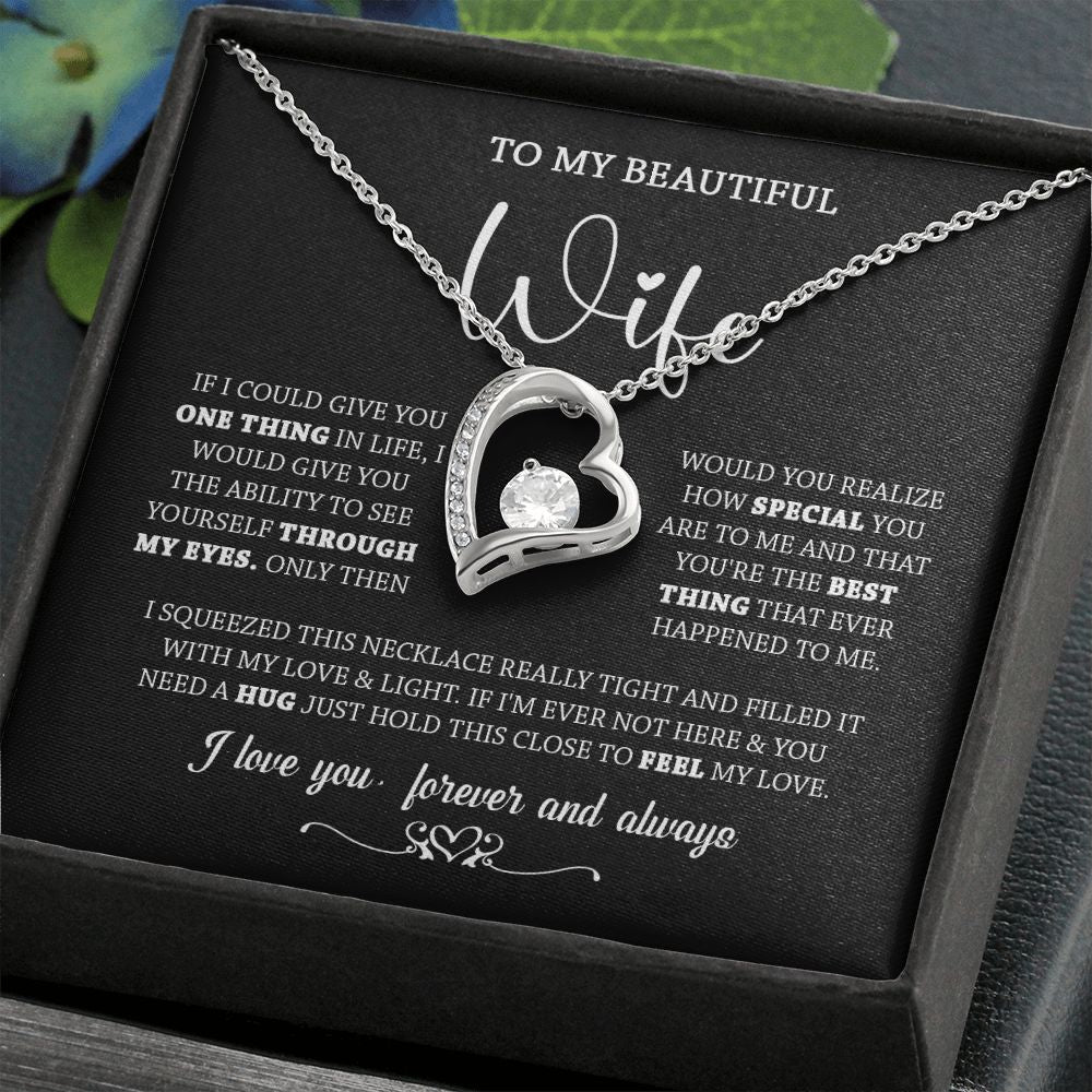 437C To My Wife Necklace, Necklace Gifts For Wife From Husband, Birthday Xmas Gift