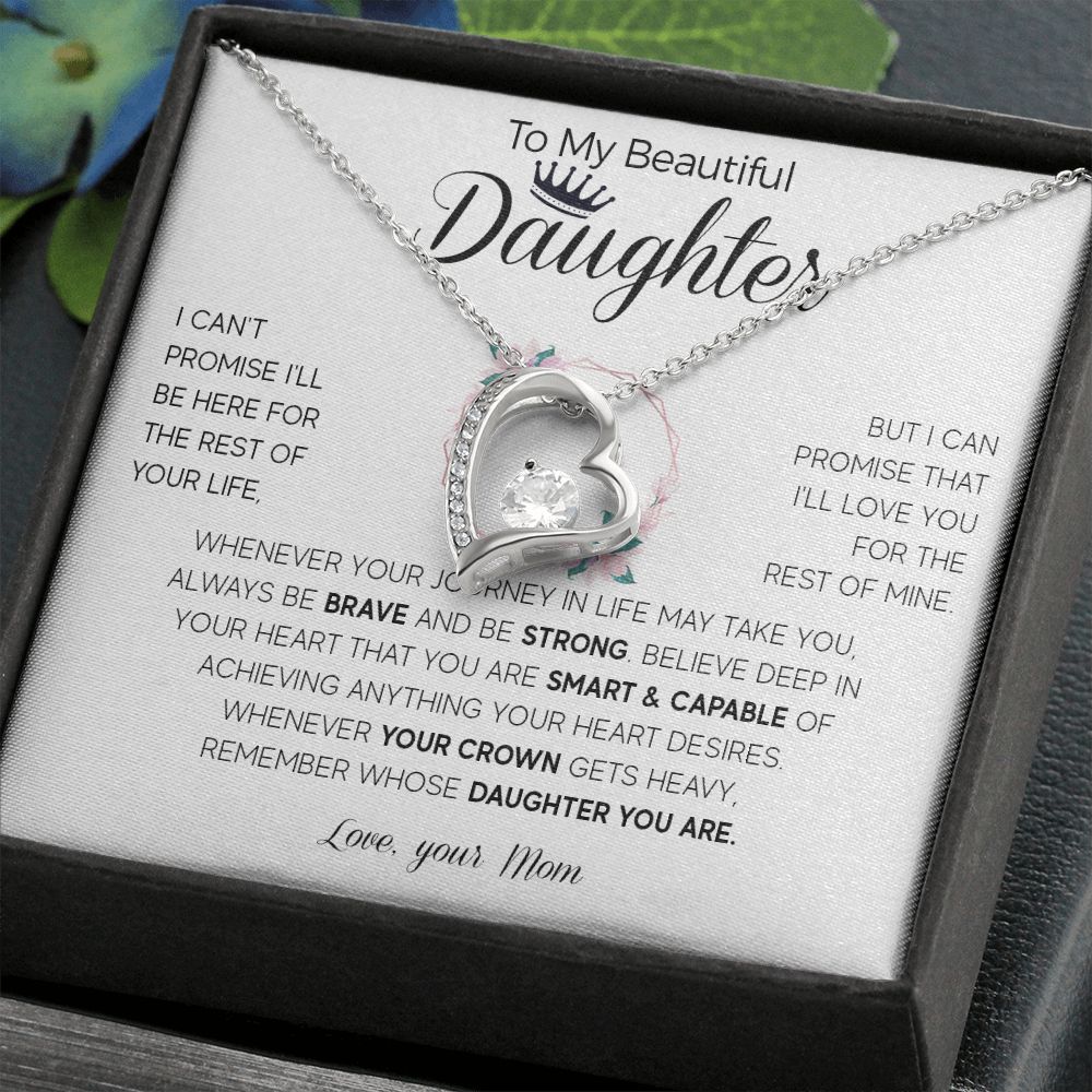 566C To My Daughter Necklace, Daughter Birthday Gifts For Daughter from Mom, Mother