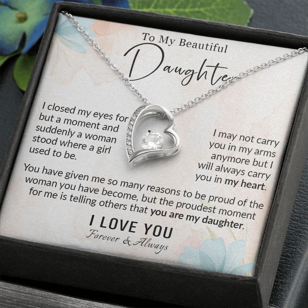568C To My Daughter Necklace, Love Gift for Daughter from Dad, Daughter Necklace