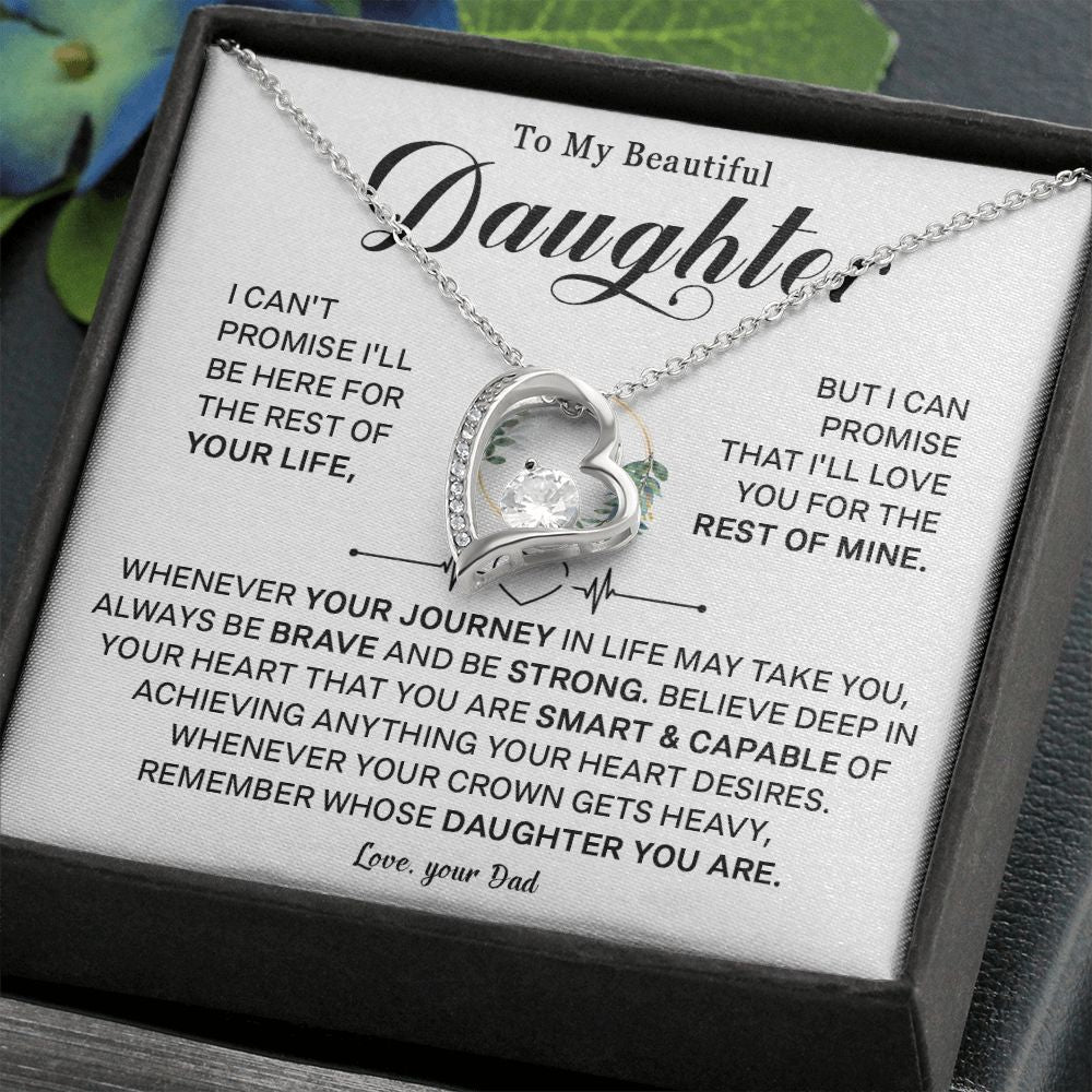 543C To My Daughter Necklace, Birthday Gift For Daughter from Dad, Daughter Necklace