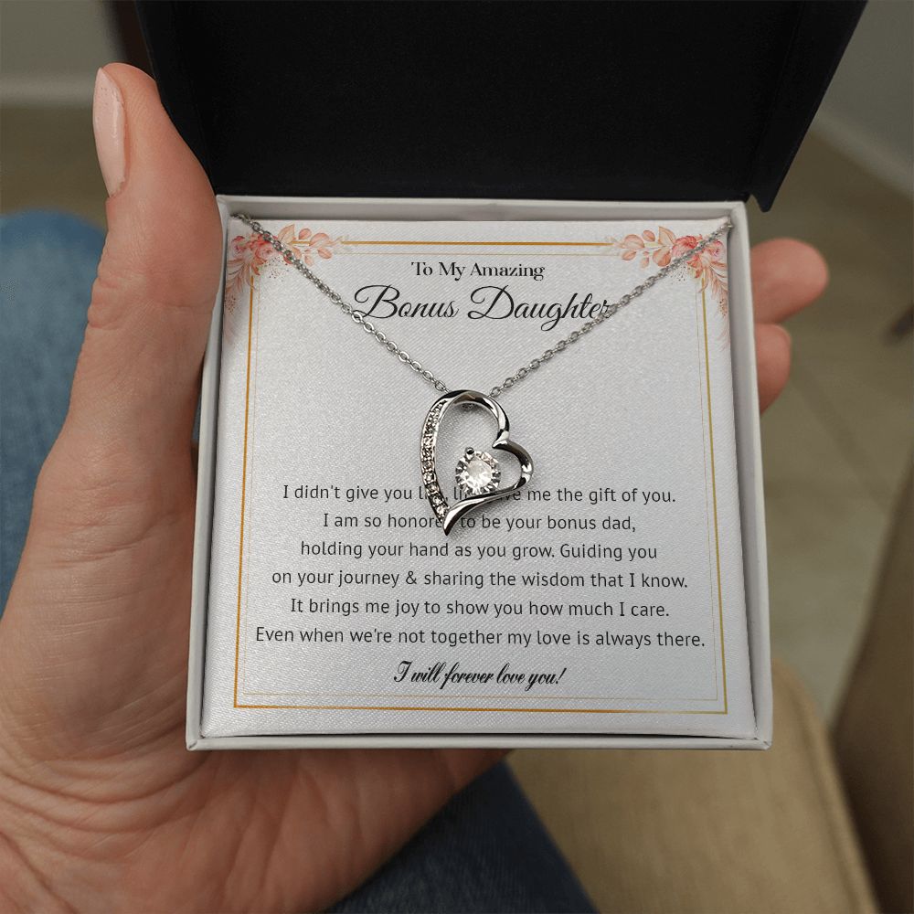 578C To My Bonus Daughter Necklace, Gift For Daughter Necklace, Bonus Daughter Gifts