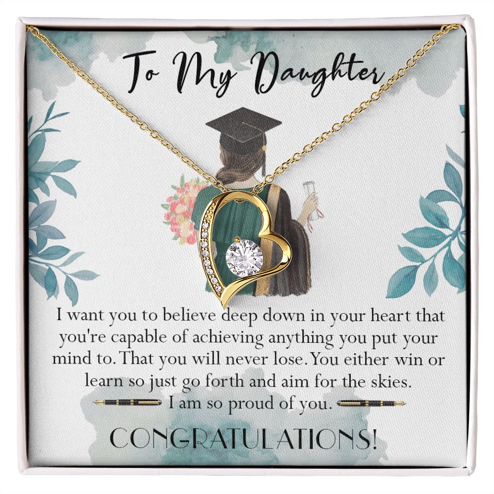 405C To My Daughter Necklace, Congratulations Gift 2022, Graduation Necklace Daughter