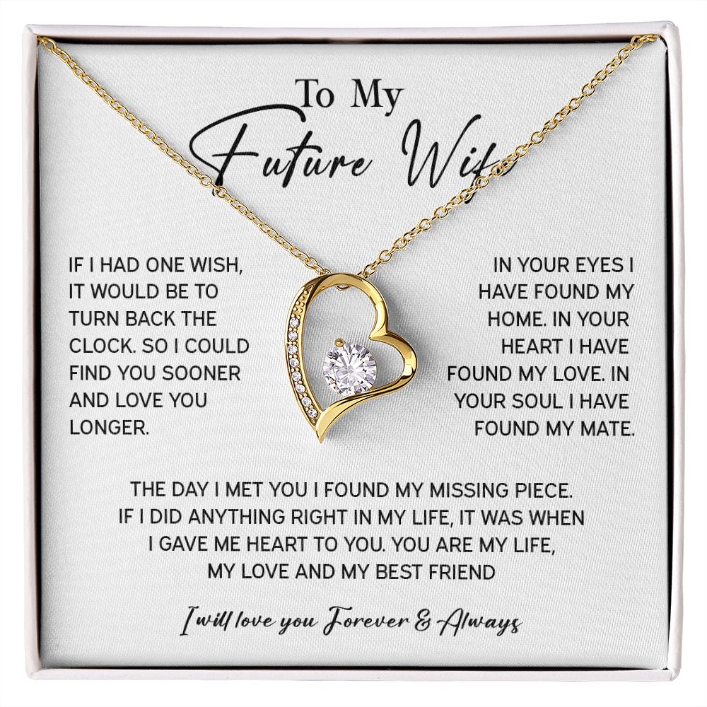 720C To My Future Wife Necklace, Valentine Day Gift For Her, Love Knot Birthday Gifts