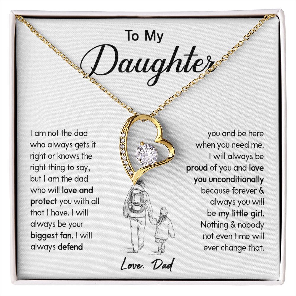 450C To My Daughter Necklace Gift from Dad, Birthday Graduation Christmas Gift