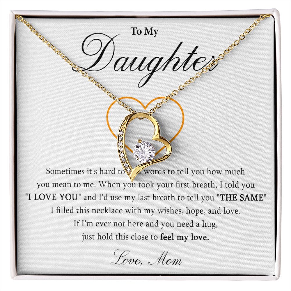 572C To My Daughter Necklace, Daughter Birthday Gift, Love Gift For Daughter From Mom