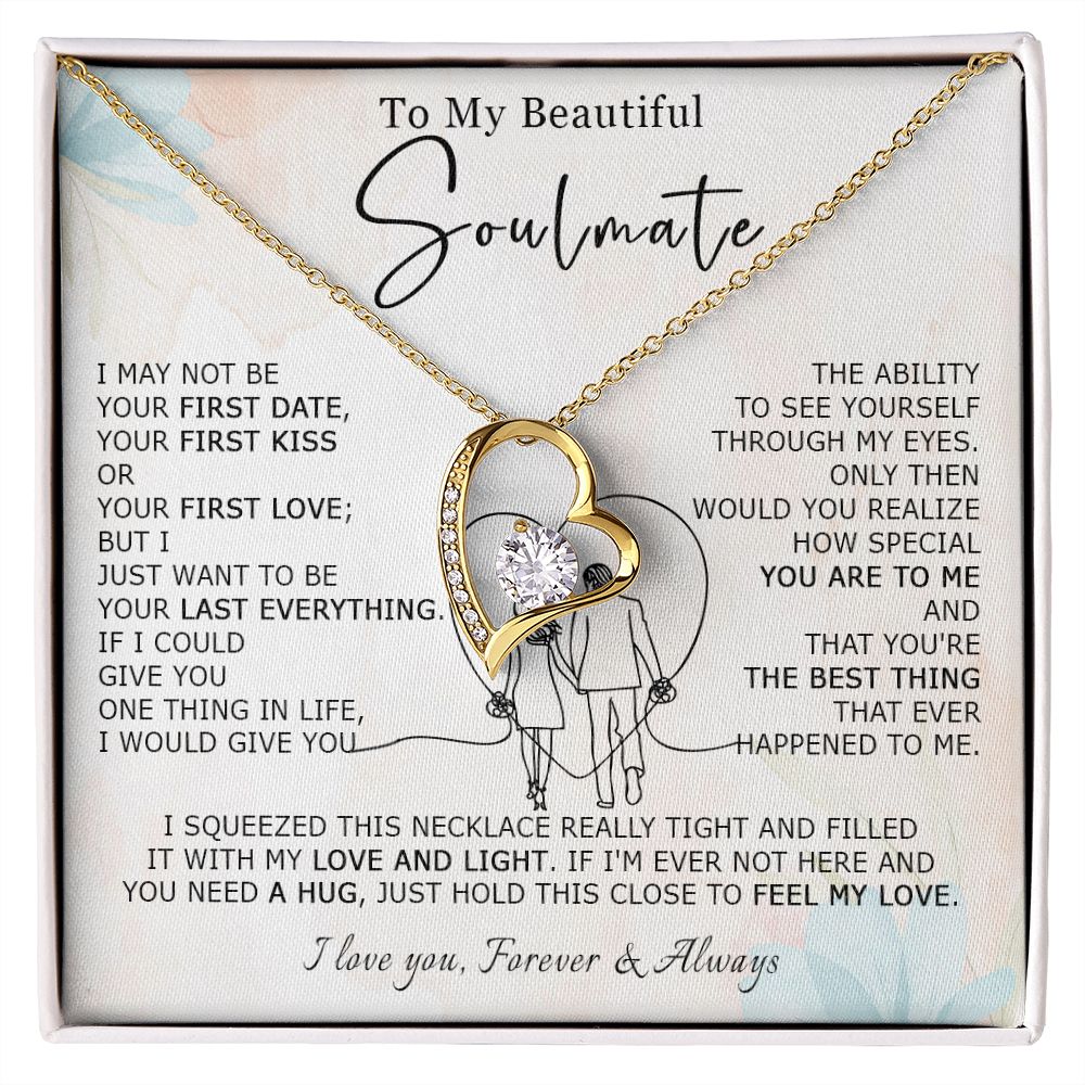 584C To My Soulmate Necklace, Wife Necklace, Girlfriend Necklace, Love Necklace Gifts