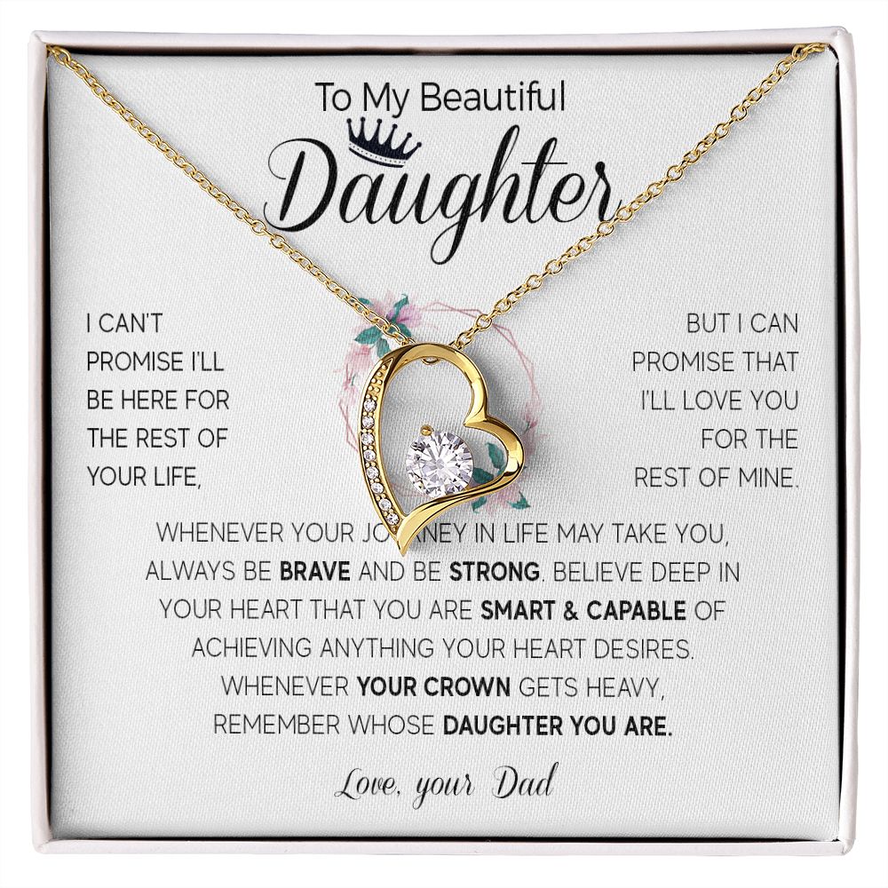 565C To My Daughter Necklace, Daughter Birthday Gifts For Daughter from Dad, Father