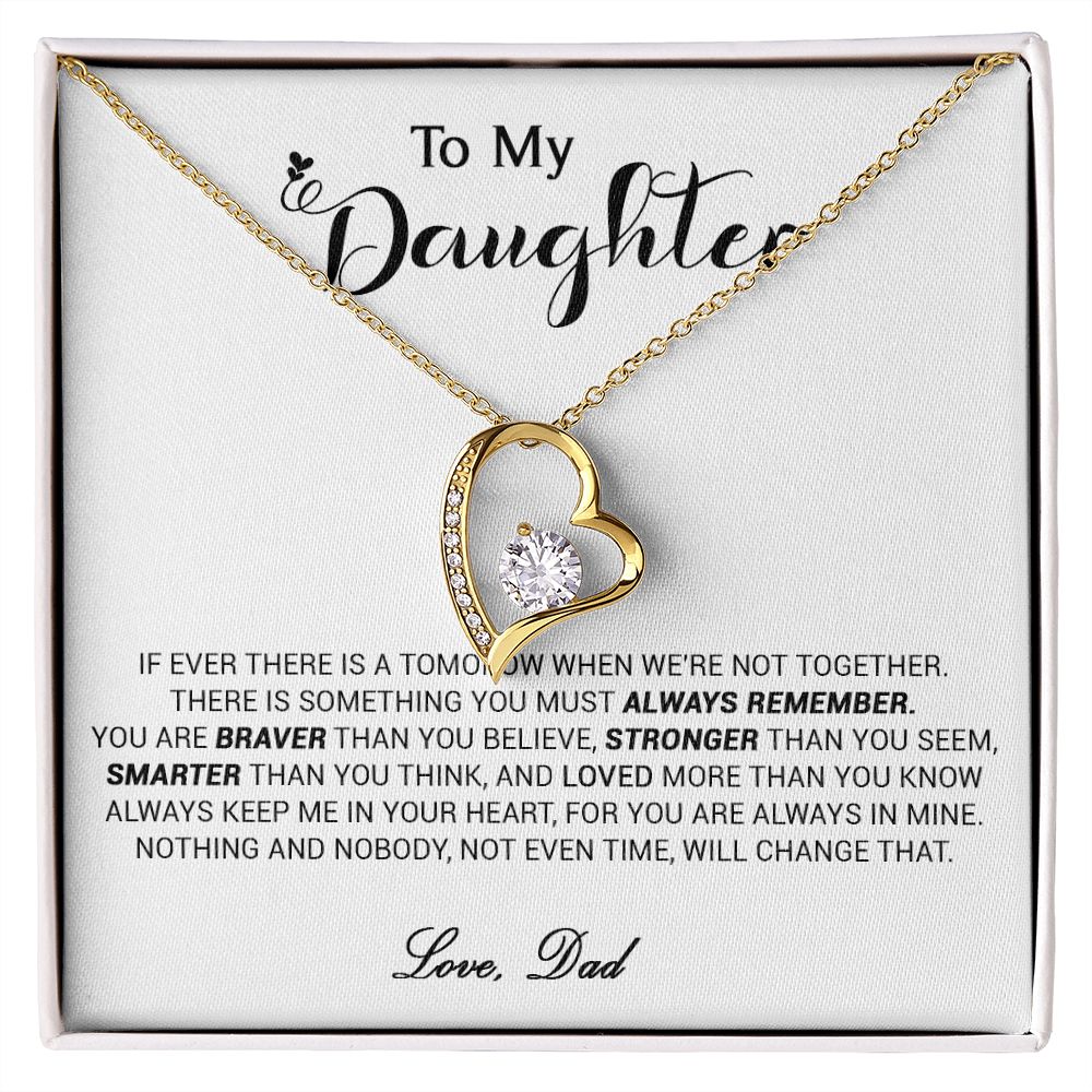 440C To My Daughter Necklace, Birthday Gift For Daughter From Dad, Christmas Gift