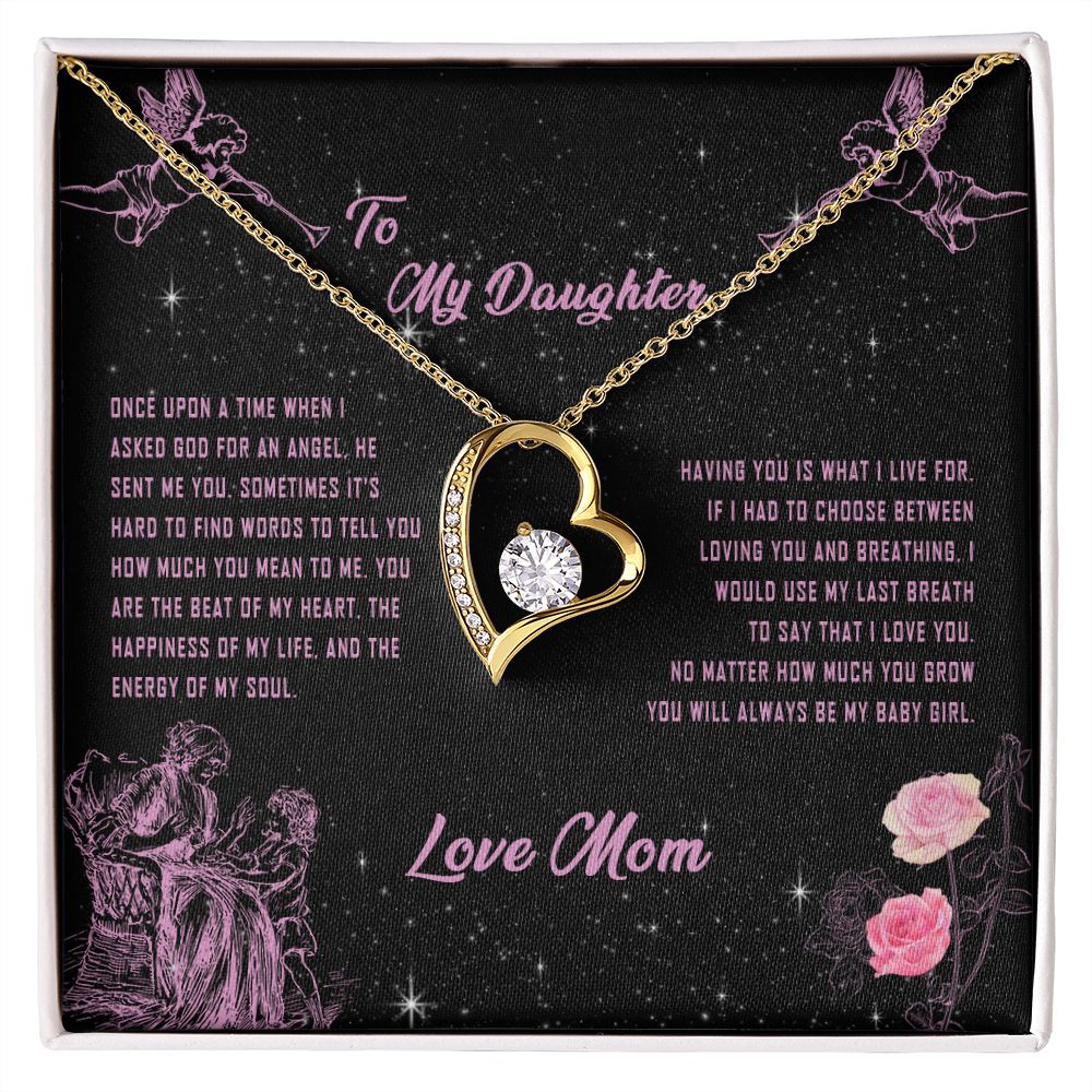 101C To My Daughter Necklace, Gift for Daughter from Mom, Daughter Necklace Gift