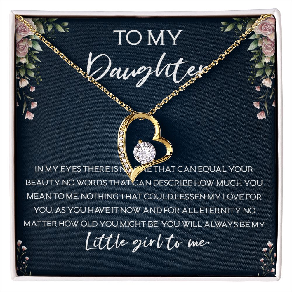 35C To My Daughter Necklace Gift Birthday, Little Girl To Me, Necklace Daughter