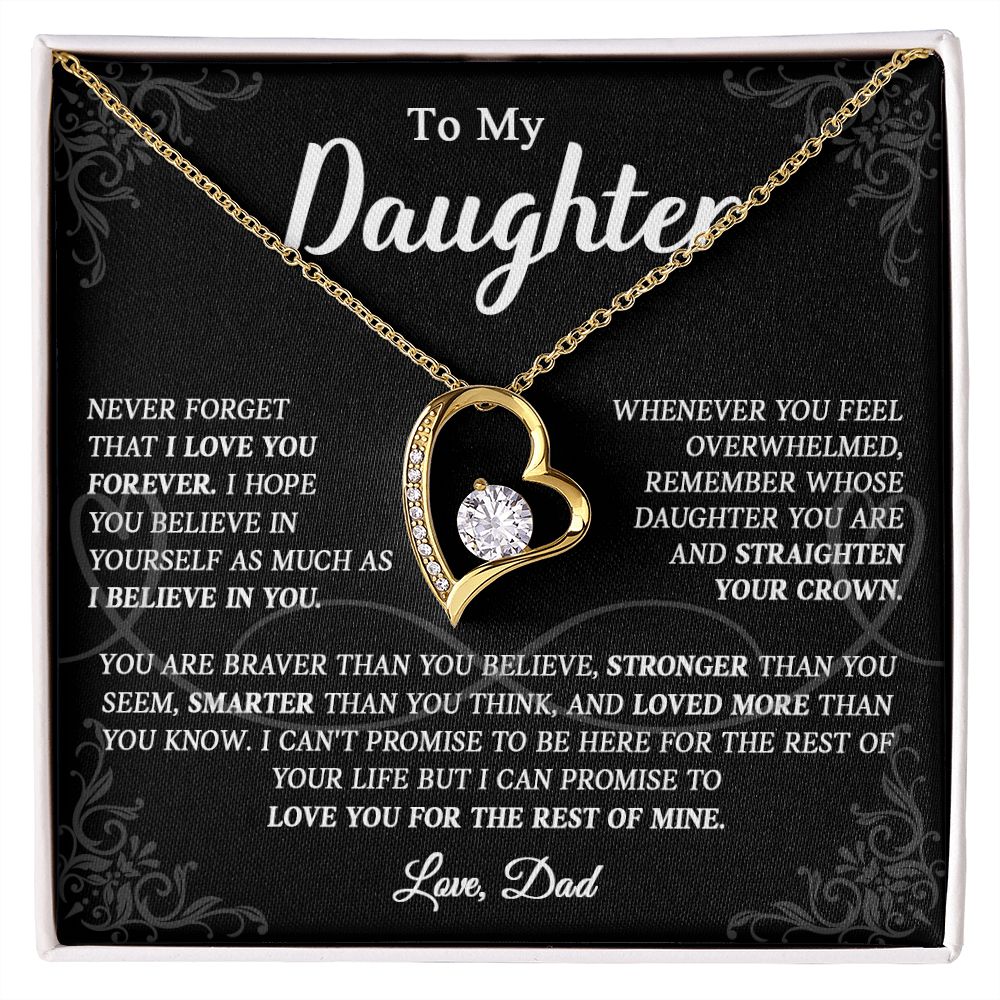 623C To My Daughter Necklace, Christmas Gift For Daughter From Dad, Daughter Necklace