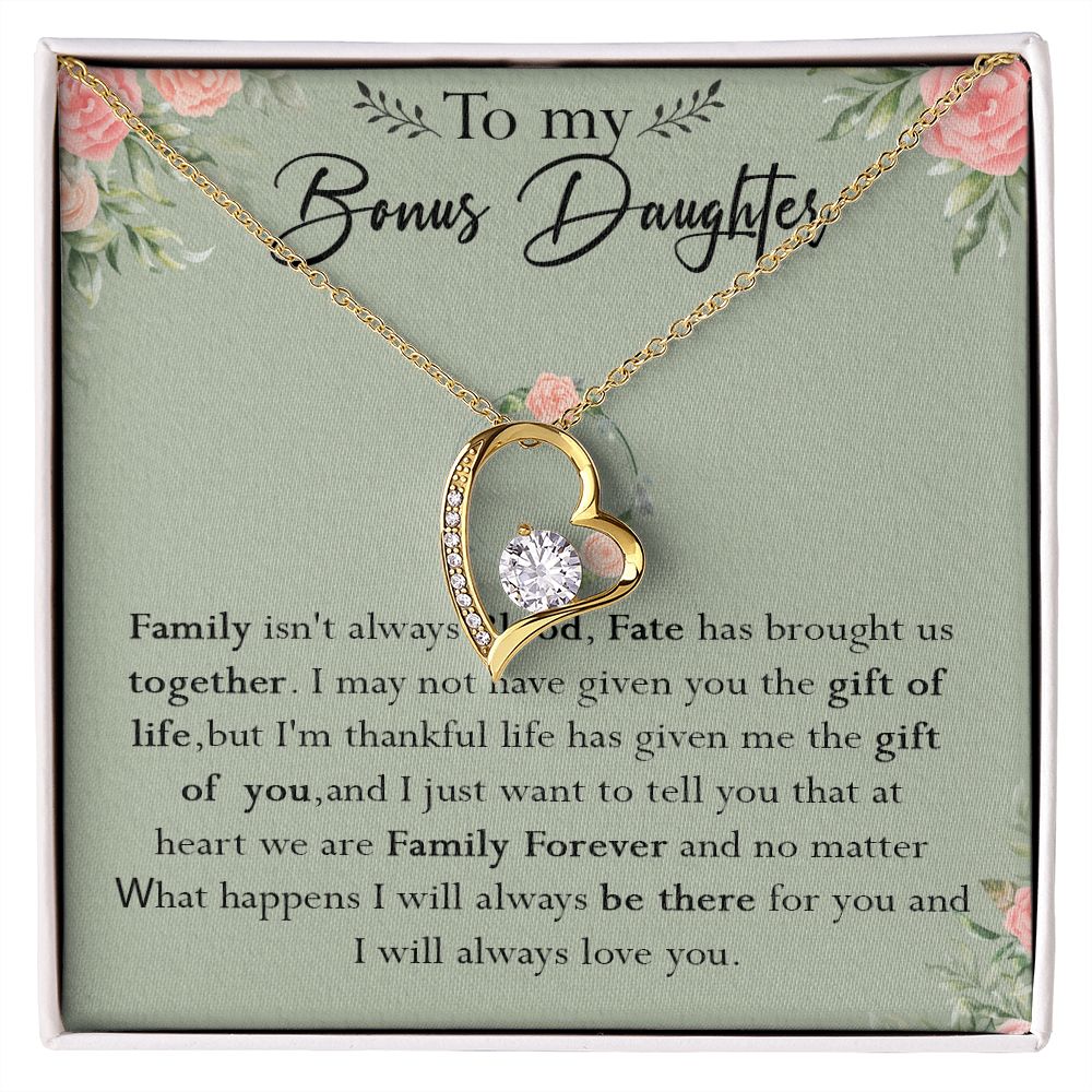 52C To my Bonus Daughter Necklace, Bonus Daughter, Step Daughter Gift, Gift Birthday