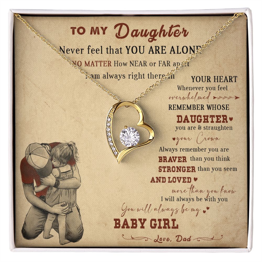 105 Daughter Necklace, To My Daughter Necklace,  Birthday Gift For Daughter From Dad