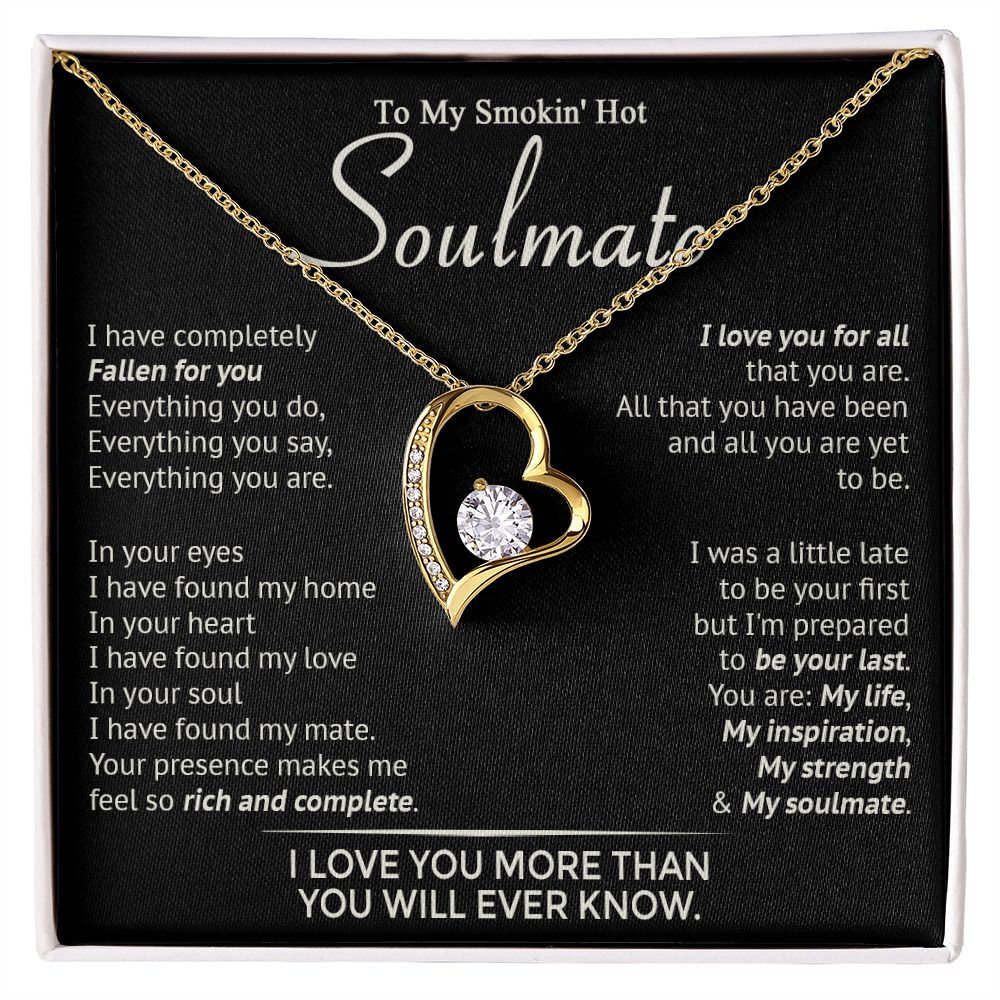 586C To My Smokin' Hot Soulmate Necklace, Beauty Necklace for Wife Girlfriend, Womens