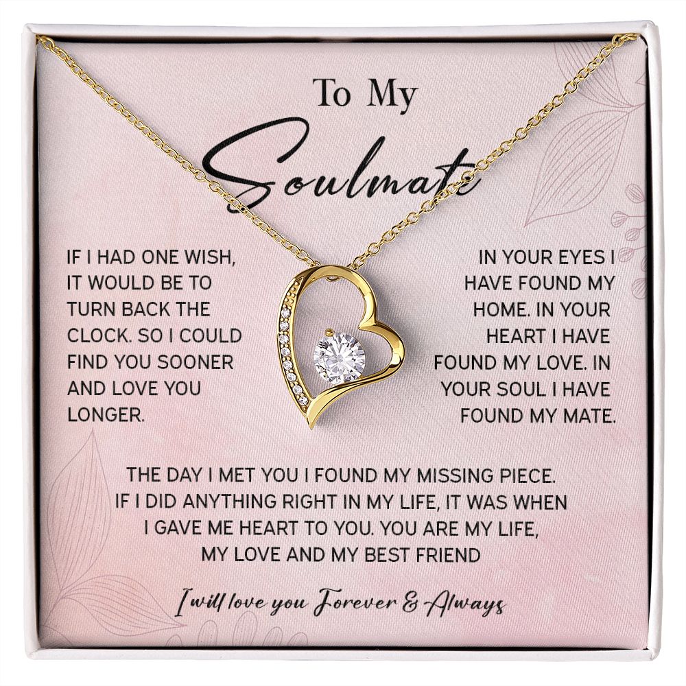 464C To My Soulmate/Wife Necklace Gift for Fiancée / Girlfriend Gifts for Her