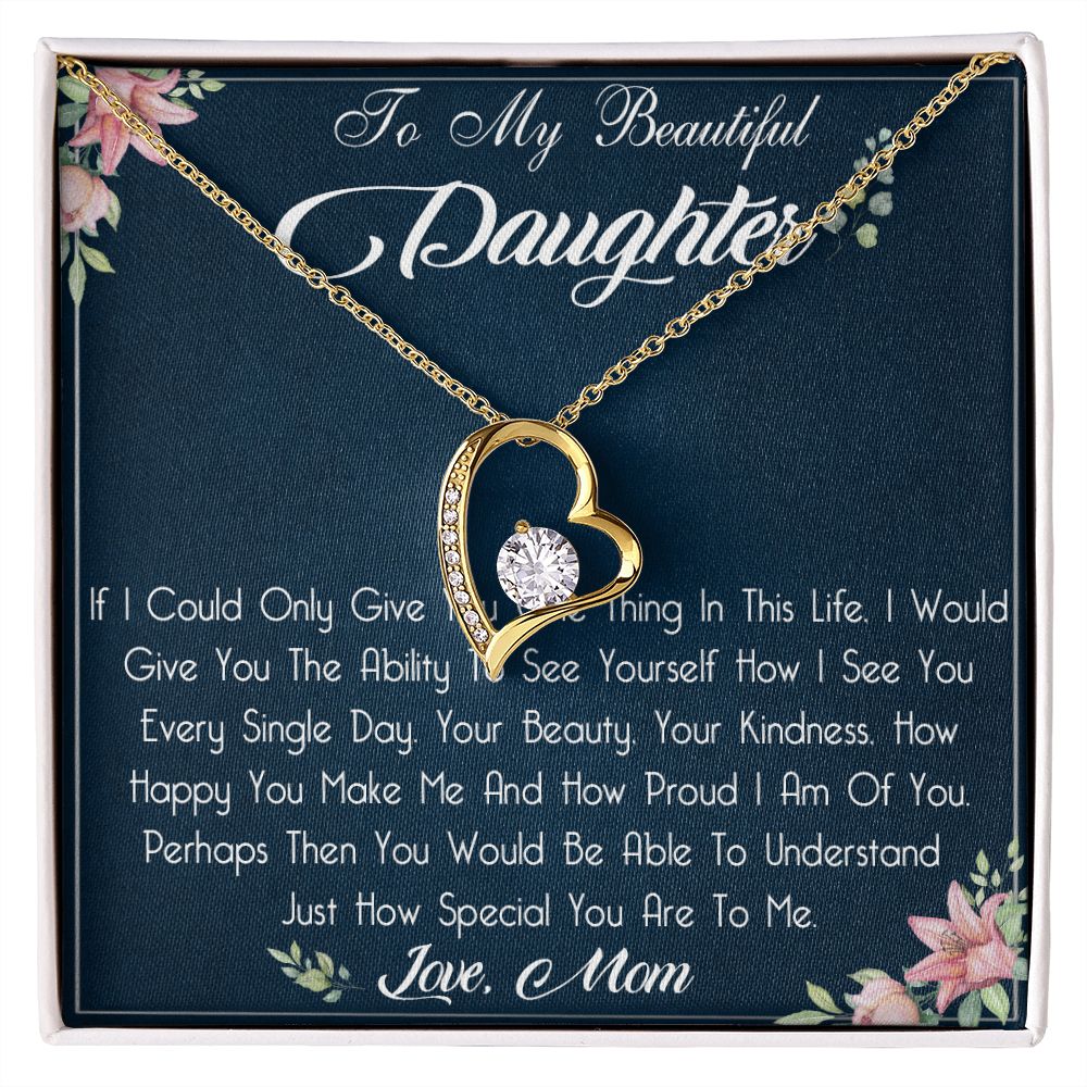 29C To My Beautiful Daughter Necklace, Gift For Daughter From Mom, Daughter Birthday